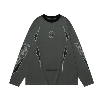 Street print crew neck drop shoulder T-Shirt 164