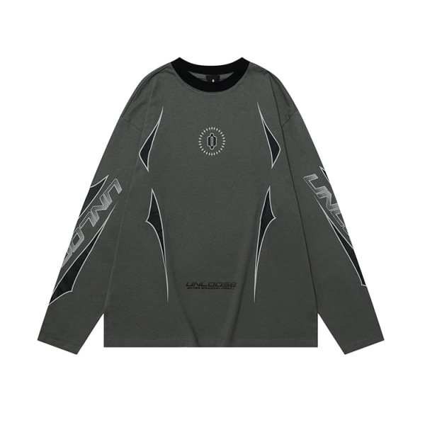 Street print crew neck drop shoulder T-Shirt 164